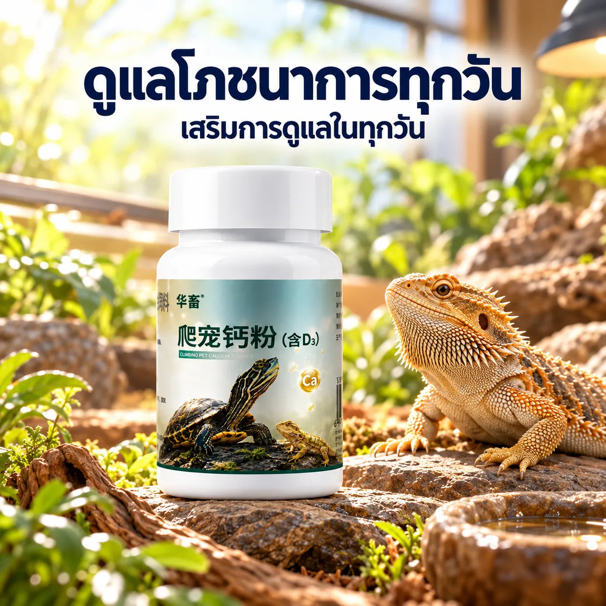 Pethealer Calcium Powder with Vitamin D3 for Reptiles – 100g