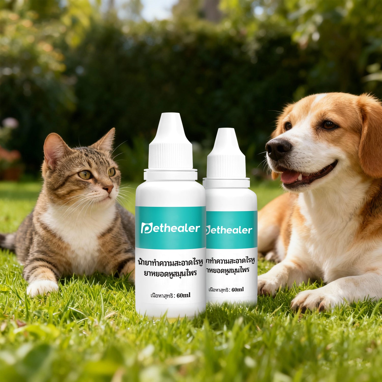 ยาหยอดหูสำหรับสัตว์เลี้ยง 2 ขวด ดูแลสัตว์เลี้ยงของคุณทุกวัน