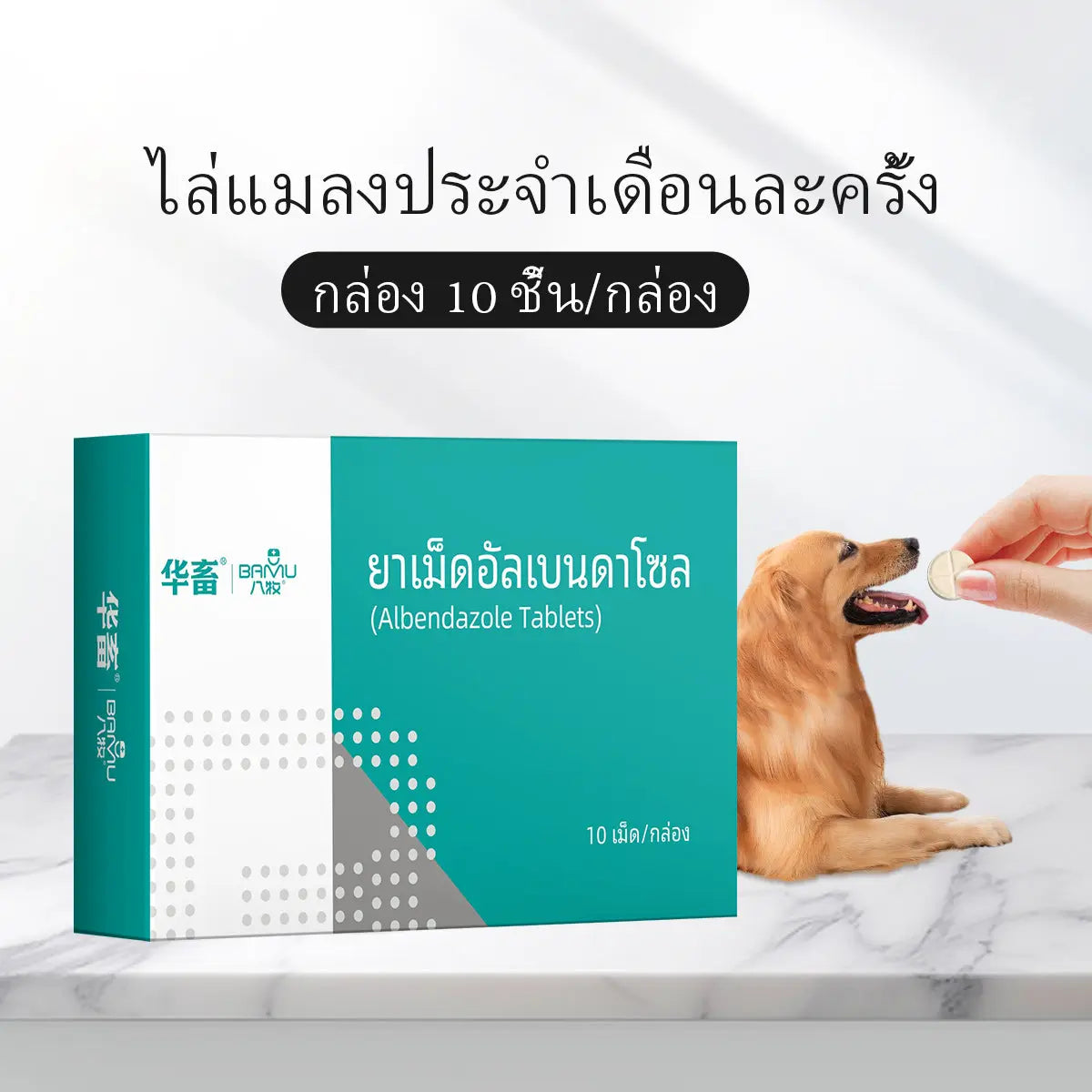 อัลเบนดาโซล แบบเม็ด