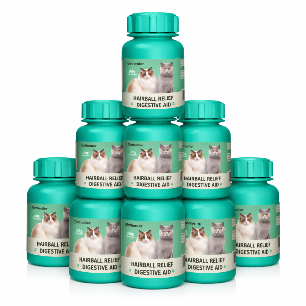 ขนมดูแลก้อนขนสำหรับแมว