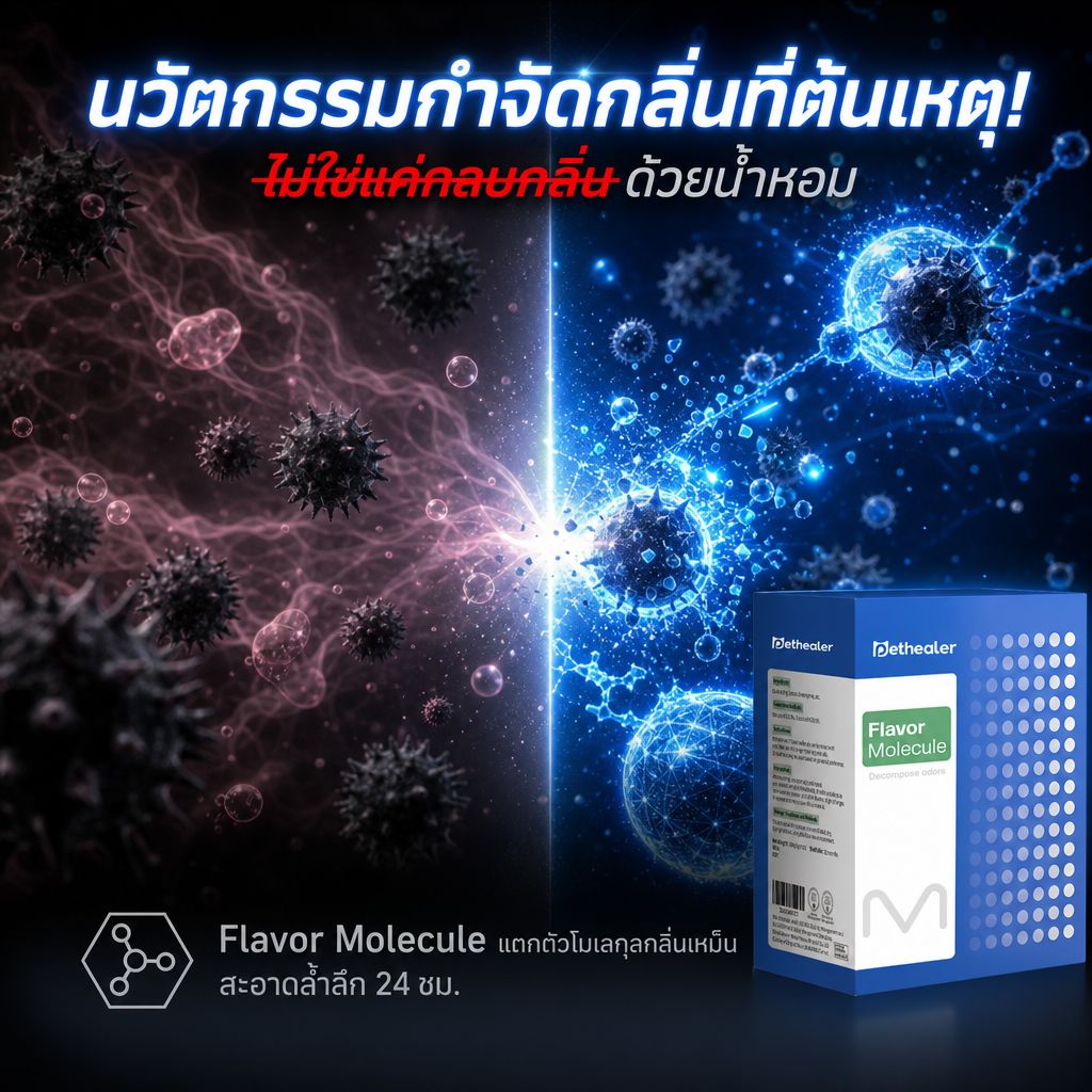Pethealer ผงกำจัดกลิ่นทรายแมว ลดกลิ่นไม่พึงประสงค์ ปลอดภัยสำหรับสัตว์เลี้ยง