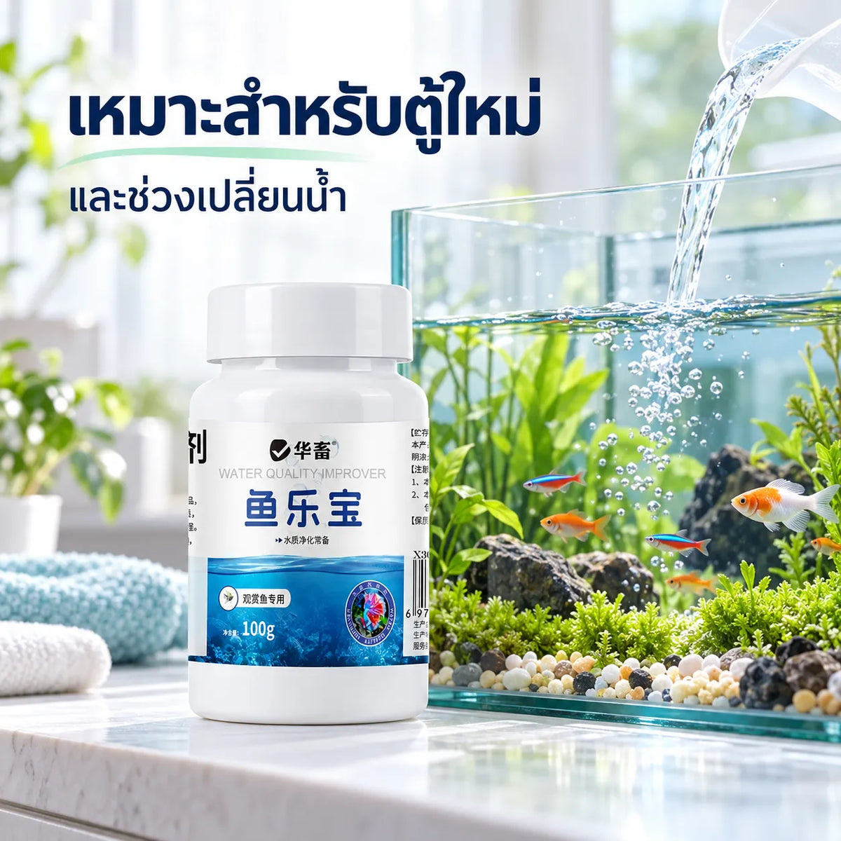 Pethealer Aquarium Water Conditioner for Ornamental Fish – 100g