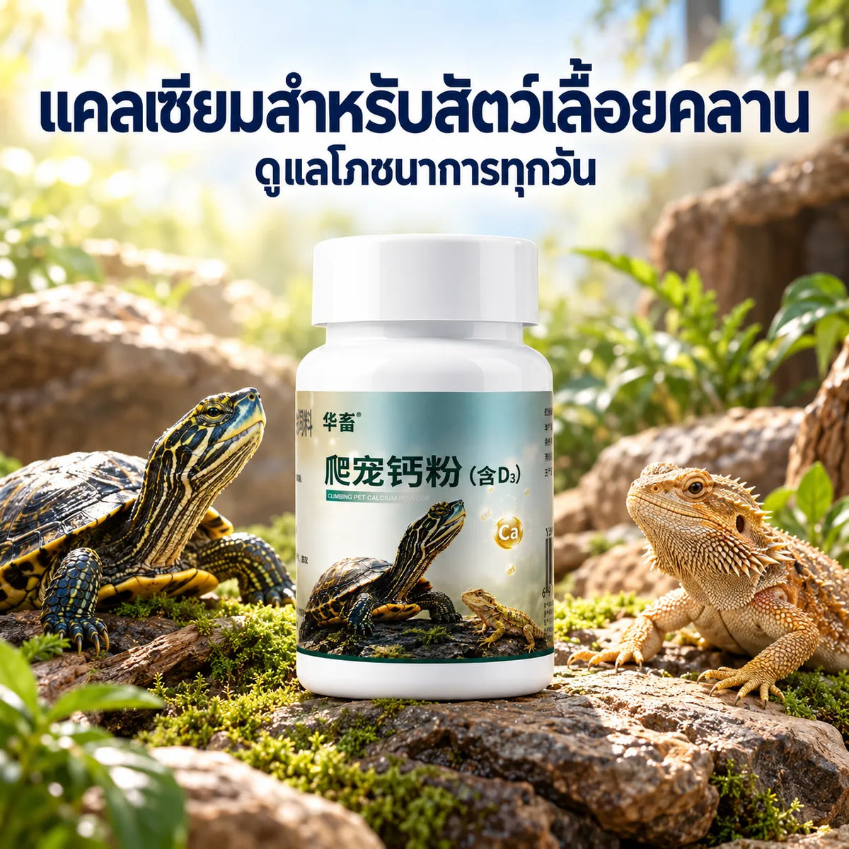 Pethealer Calcium Powder with Vitamin D3 for Reptiles – 100g