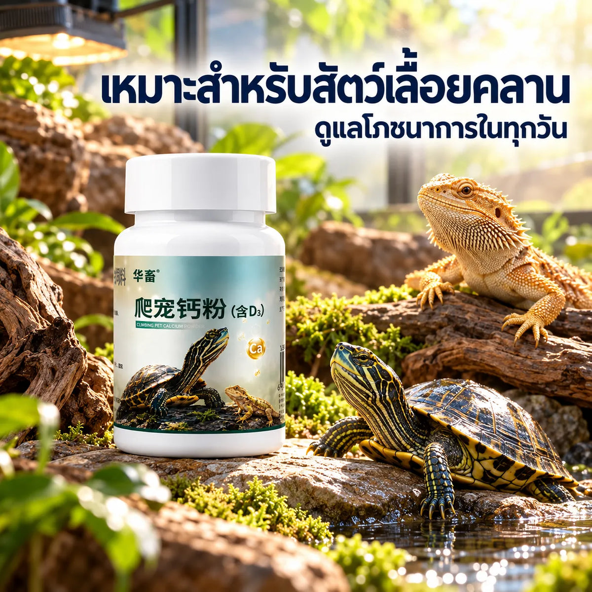 Pethealer Calcium Powder with Vitamin D3 for Reptiles – 100g