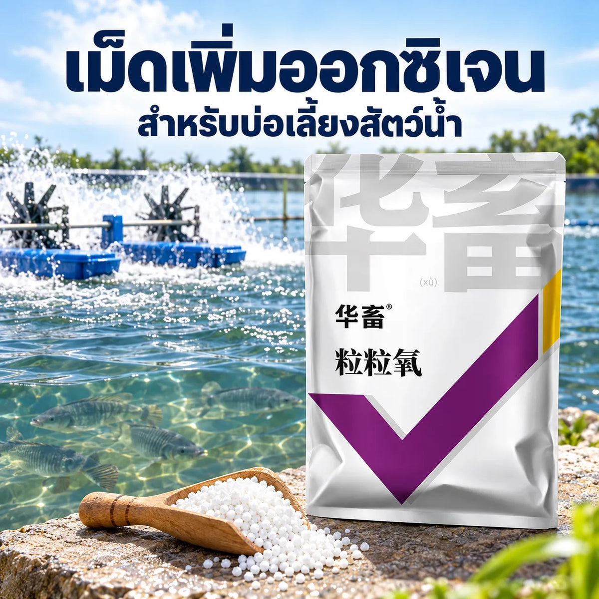 Pethealer Oxygen-Releasing Granules for Aquaculture Ponds – 500g