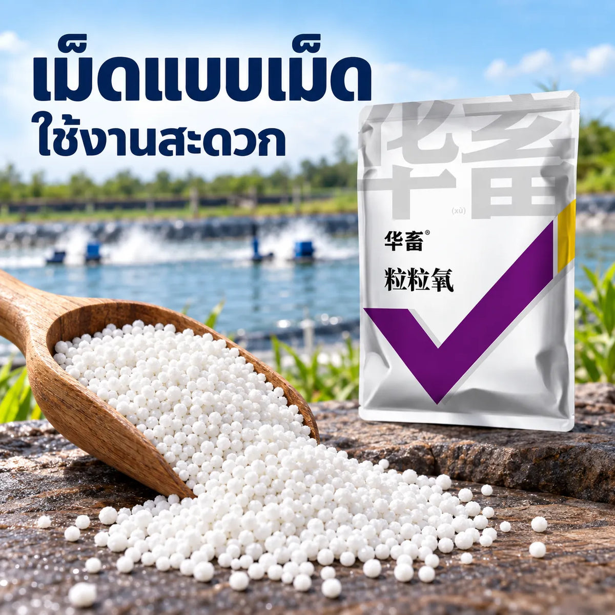 Pethealer Oxygen-Releasing Granules for Aquaculture Ponds – 500g